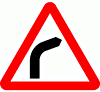 DOT No 512   Right Bend ahead  safety sign