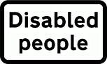 DOT NO 547.4 Disabled people  safety sign