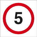 Foamboard 5mph speed limit sign  safety sign