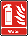 Water fire extinguisher  safety sign