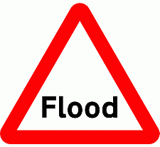 Road Flooded Sign