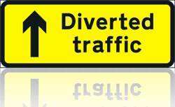 road diversion signs