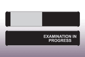Examination sliding door sign Examination in progress / Blank