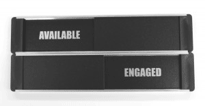 Available engaged sliding door sign Available / Engaged