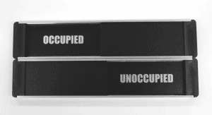 Occupied sliding door sign Occupied / Unoccupied