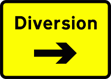 DOT NO 2702 Diversion Official Department of Transport Category: Temporary Directional Signs / Official schedule number: 7 VIII