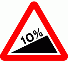 DOT No 523.1 10% Steep hill upwards - Road Traffic - Your One Stop ...