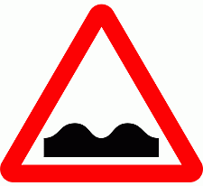 DOT No 556 Uneven road Surface Official Department of Transport Category: Warning Signs / Official schedule number: 1