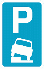 DOT No 667 Partial verge parking permitted Official Department of Transport Category: Regulatory Signs / Official schedule number: 2
