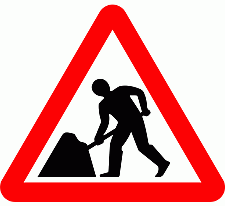 DOT No 7001 Road works Official Department of Transport Category: Temporary Signs / Official schedule number: 12