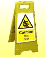 Caution Wet floor freestanding sign Caution Wet floor