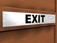 Acrylic exit sign Exit