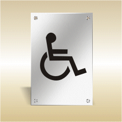Anodised aluminium Disabled pictogram 