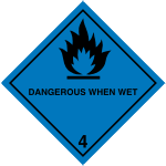 Dangerous When Wet Hazchem DANGEROUS WHEN WET