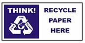 Large recycle bin sticker - Paper 