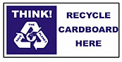 Large recycle bin sticker - Cardboard 