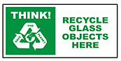 Large recycle bin sticker - Glass 