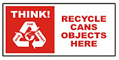 Large recycle bin sticker - Cans 
