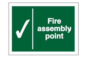 Fire assembly sign Fire assembly point