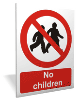 No children sign No children