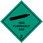 Non Flammable Gas Hazchem NON FLAMMABLE GAS