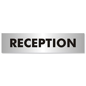 Reception Sign Aluminium Effect Acrylic 