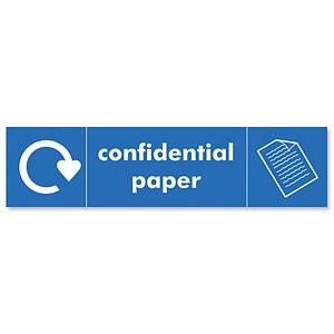 Recycle Confidential Paper Hanger 