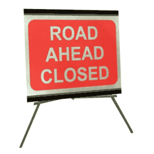 Road Ahead Closed 1050mm x 750mm 