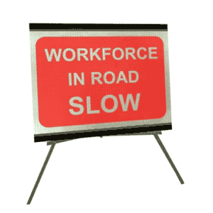 Workforce in road - Slow 1050mm x 750mm 