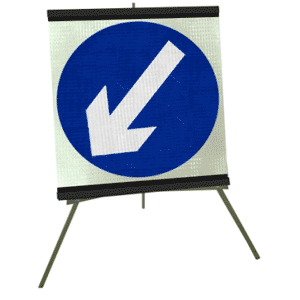 Keep Left Flexible Roll-up Sign 