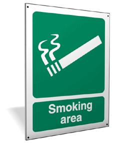 Smoking area outdoor sign Smoking area