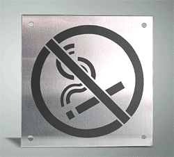 UK aluminium smoking ban sign 2 No Smoking Logo