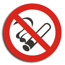 UK smoking ban vehicle sticker No smoking logo