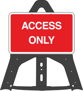 Access Only Folding Plastic Sign 