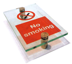 Acrylic prestige No Smoking sign 