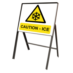 Caution ICE Stanchion Sign 