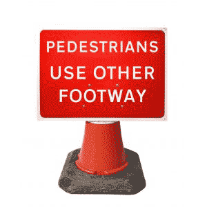 600x450mm Pedestrians Use Other Footway - 7018 