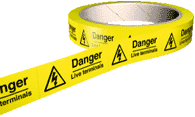 Danger Live Terminals Labels 