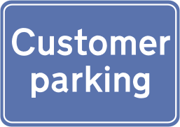 dibond customer parking sign Disabled parking only