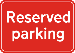 dibond reserved parking sign Disabled parking only