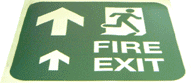 fire exit ahead floor sign 