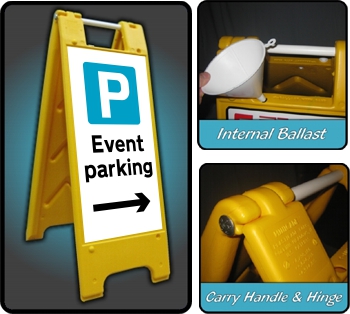 Large A-Board Event Parking Right 