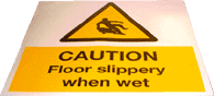 slippery when wet floor sign 