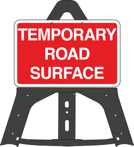 Temporary Road Surface Folding Plastic Sign 