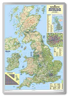 British Isles Motoring Map  safety sign